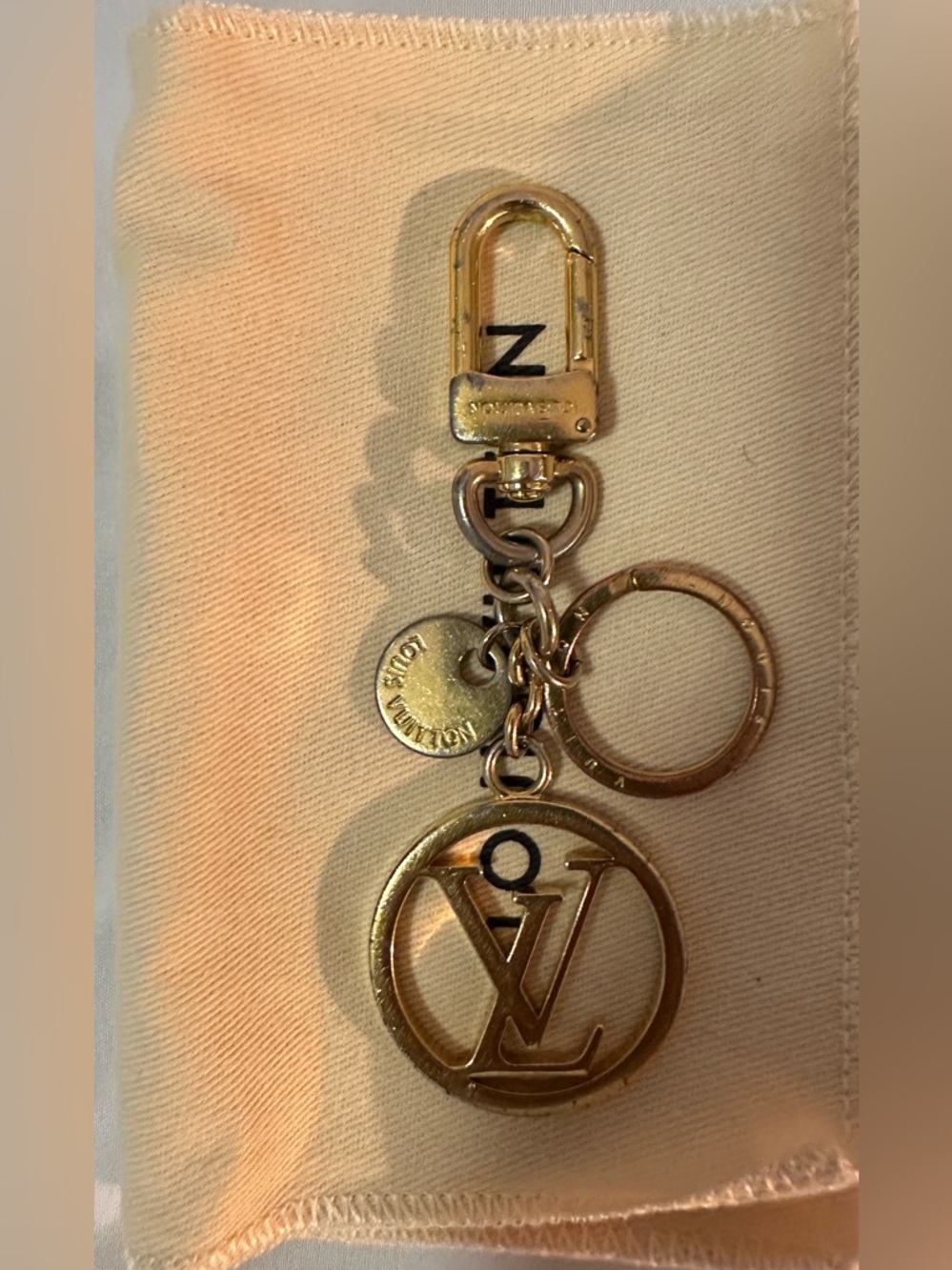 Authentic Louis Vuitton Brass-Tone Keychain
